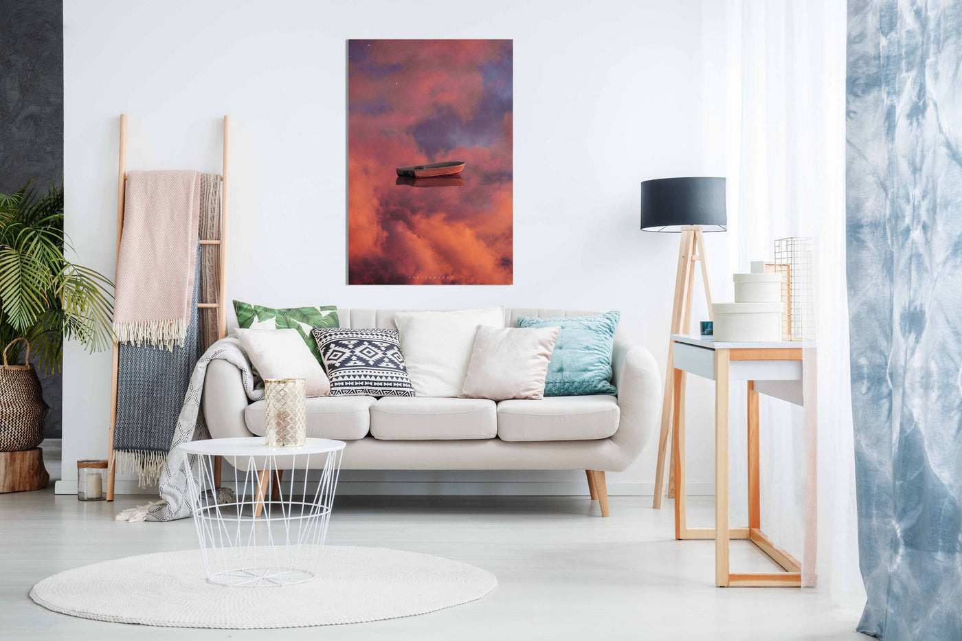 Boat in the Sky, Pictures for Home Walls, Bedroom, Living Room & Bathroom Decor