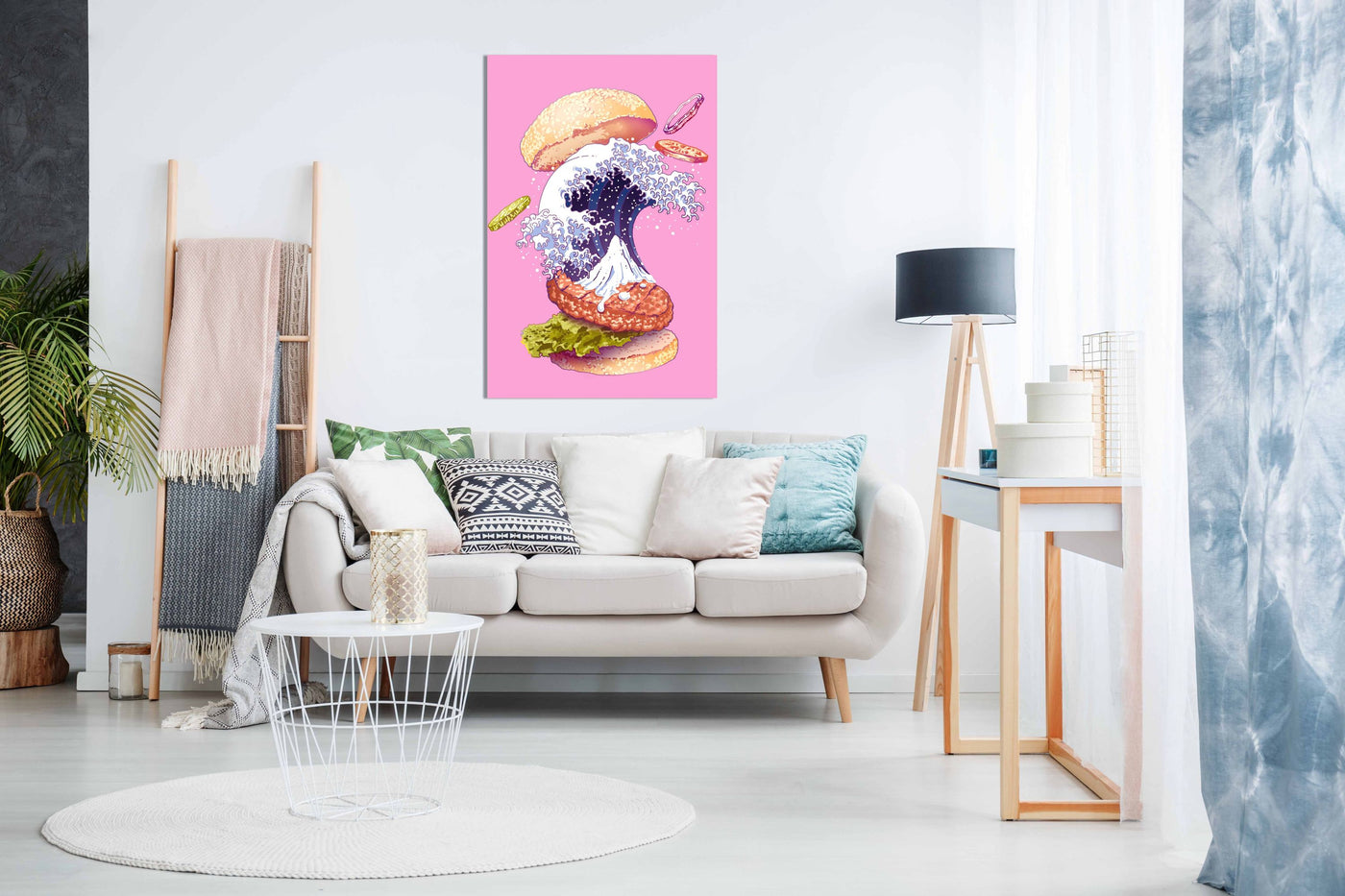Kanagawa Burger, Pictures for Home Walls, Bedroom, Living Room & Bathroom Decor