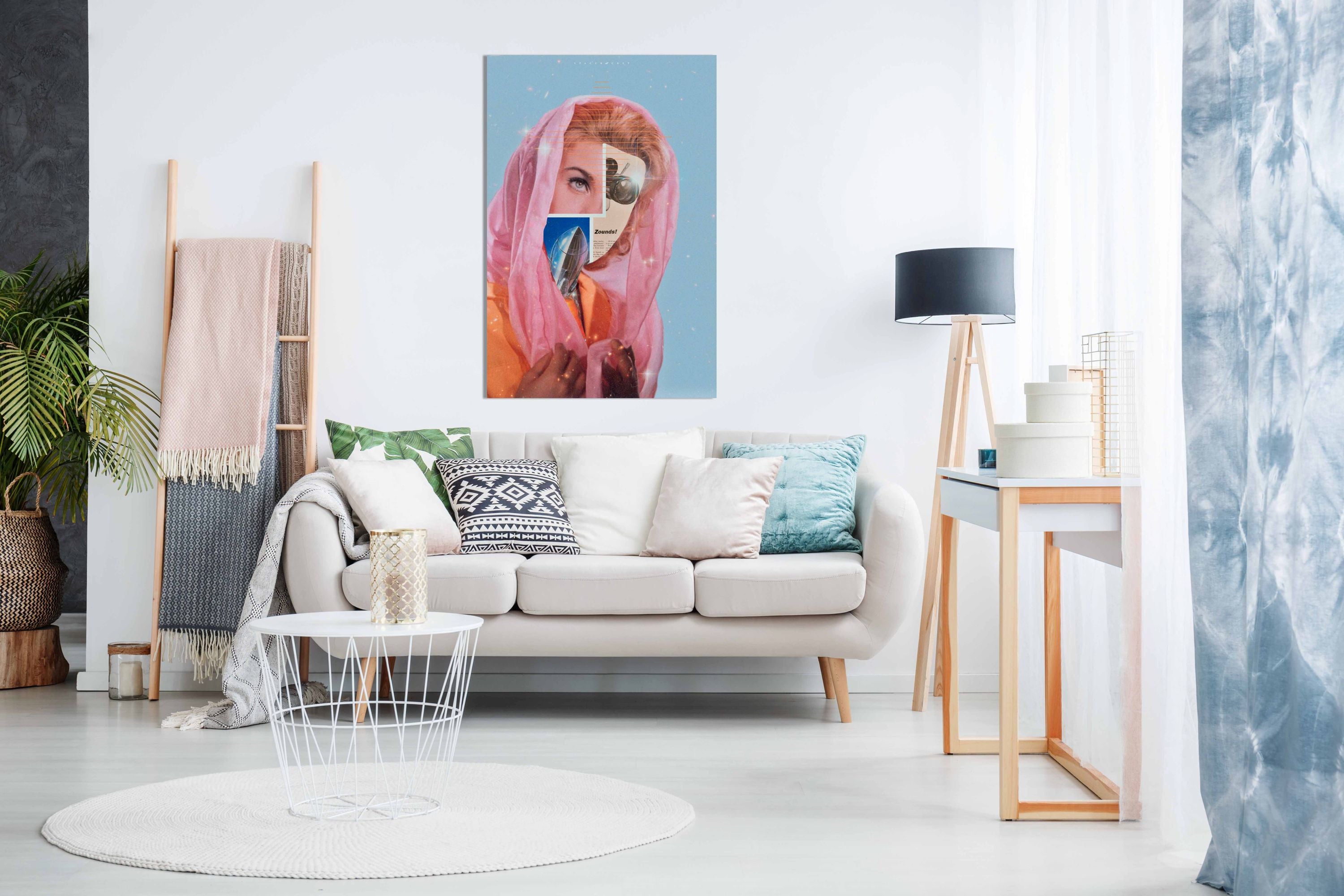 Lady in Pink, Pictures for Home Walls, Bedroom, Living Room & Bathroom Decor