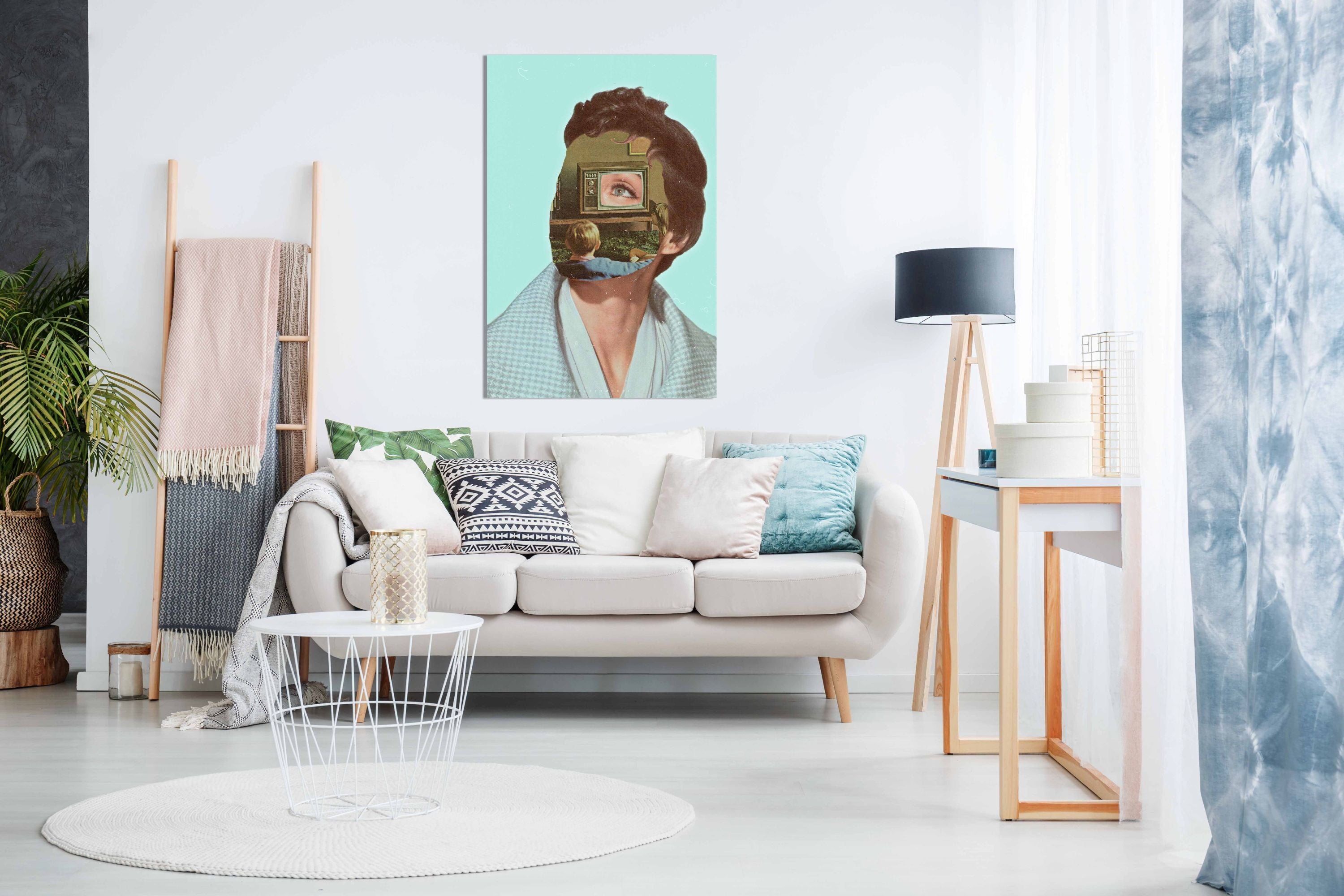 Old TV Portrait, Pictures for Home Walls, Bedroom, Living Room & Bathroom Decor