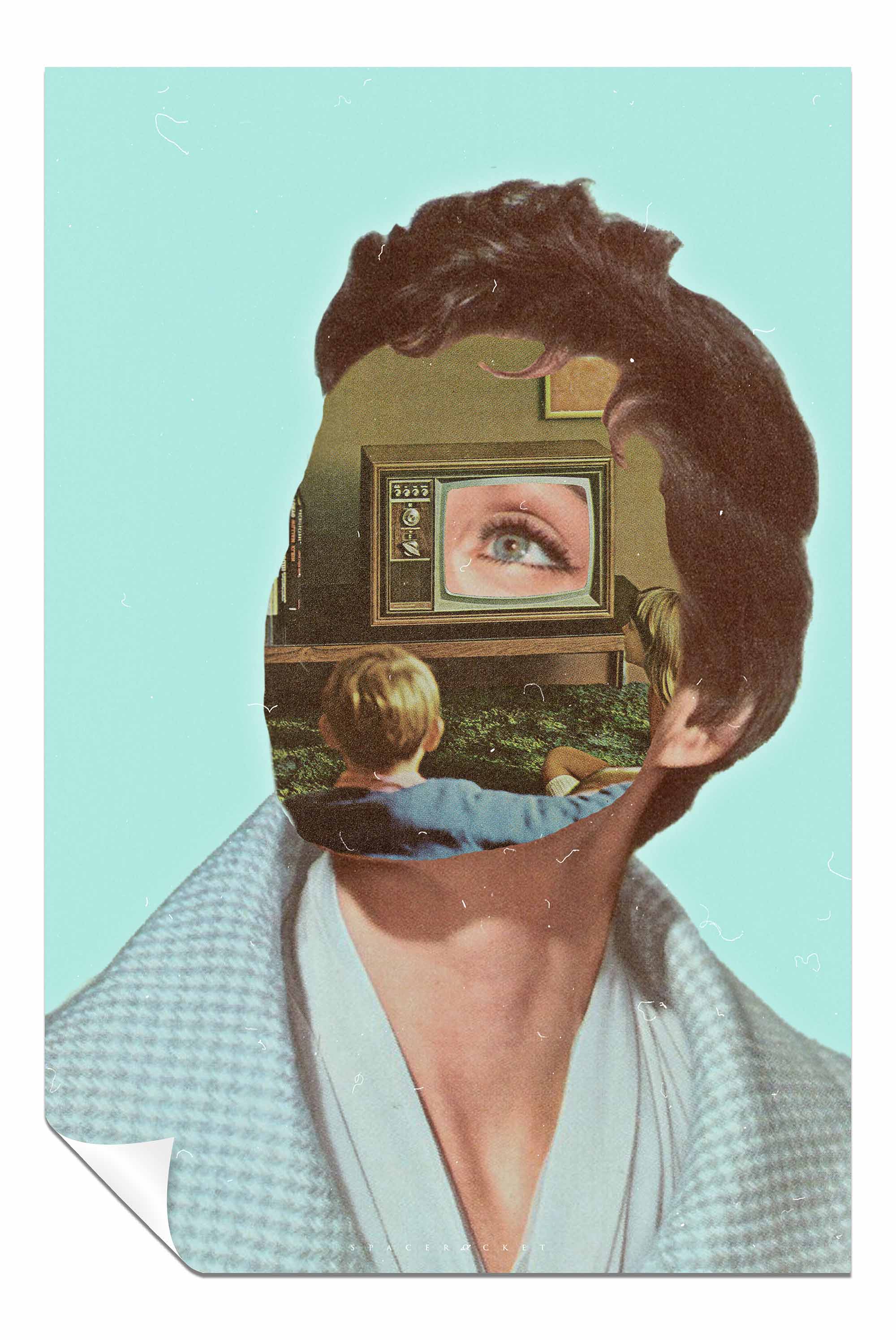 Old TV Portrait, Pictures for Home Walls, Bedroom, Living Room & Bathroom Decor