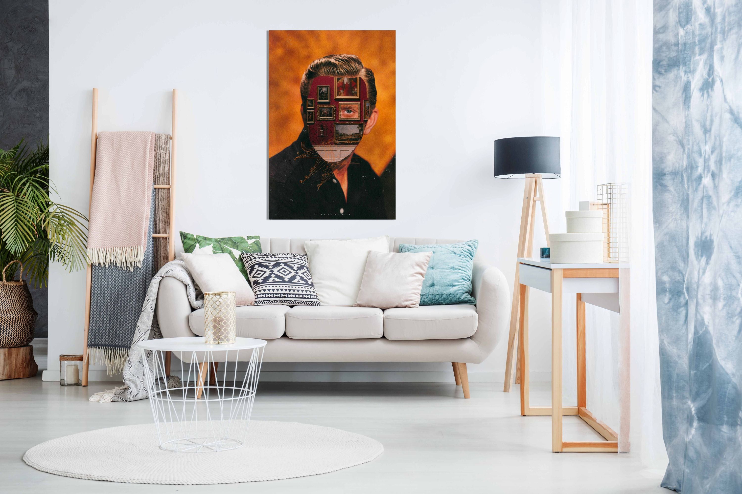 Red Wall Portrait, Pictures for Home Walls, Bedroom, Living Room & Bathroom Decor