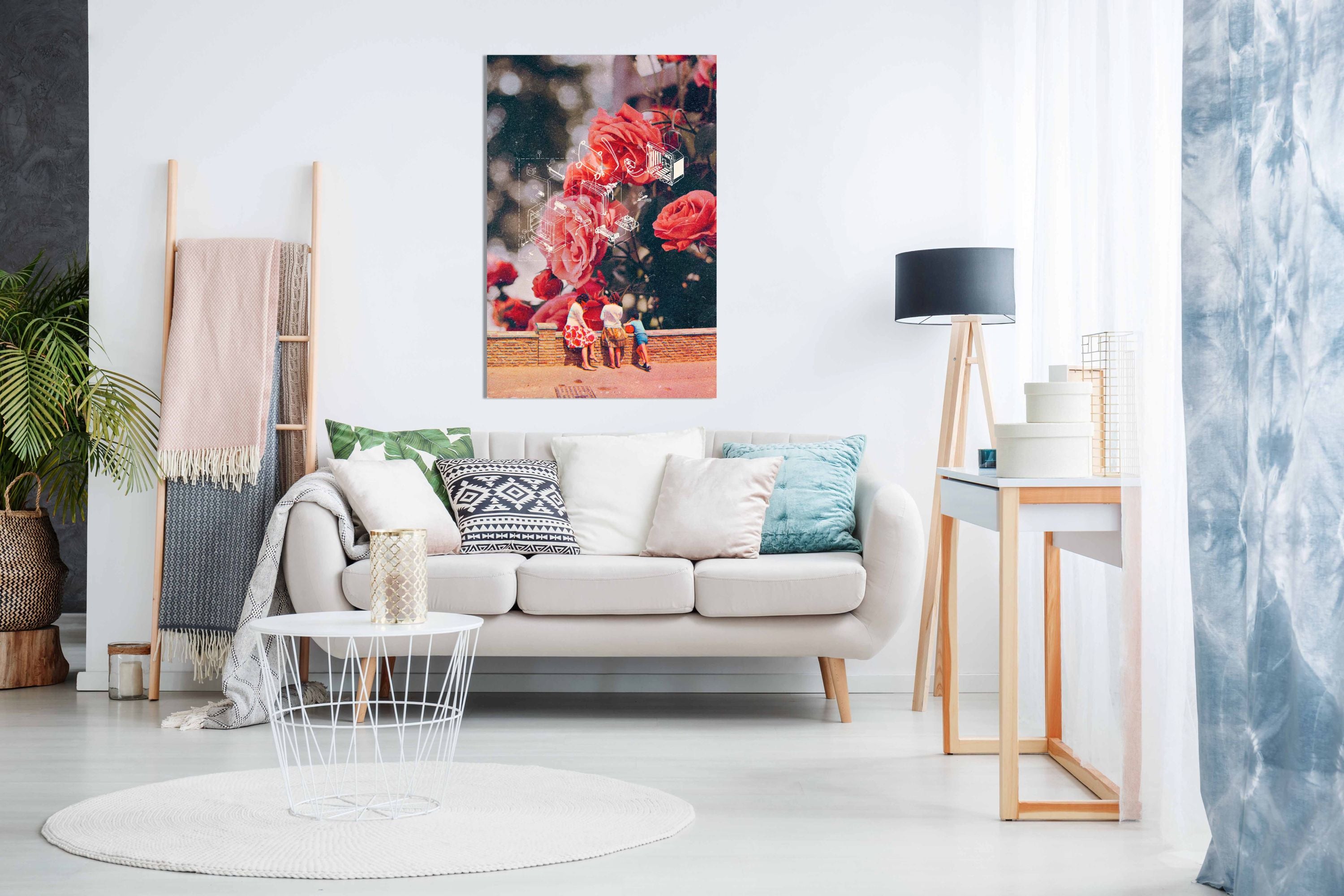 Rose Diagram, Pictures for Home Walls, Bedroom, Living Room & Bathroom Decor