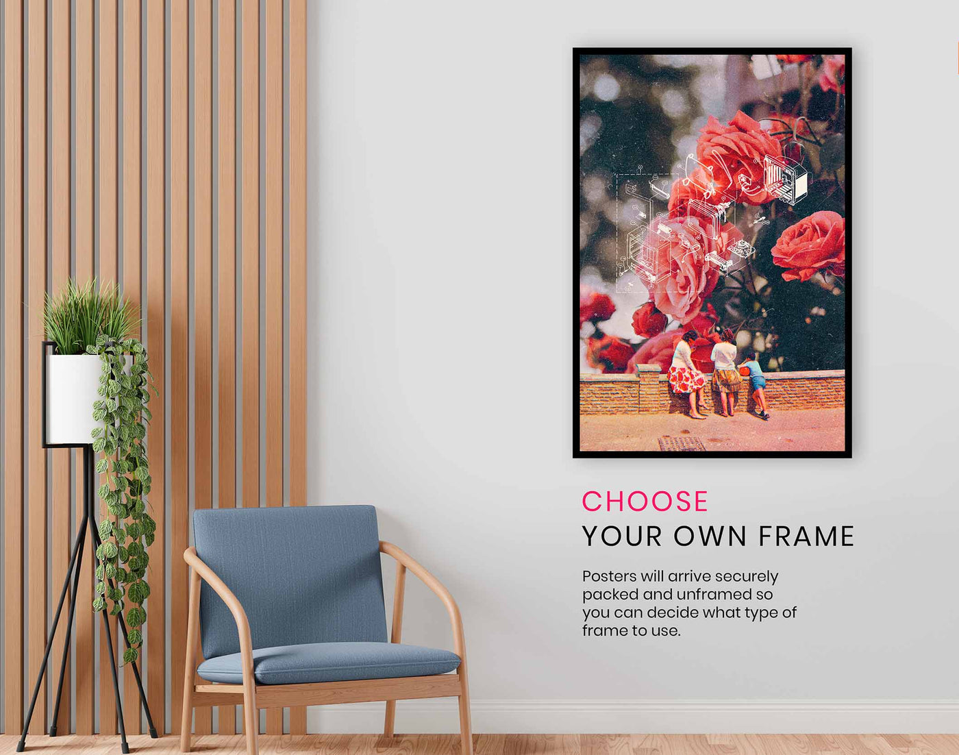 Rose Diagram, Pictures for Home Walls, Bedroom, Living Room & Bathroom Decor